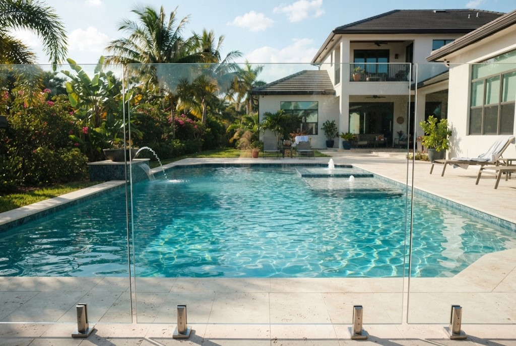 frameless glass pool fence south florida